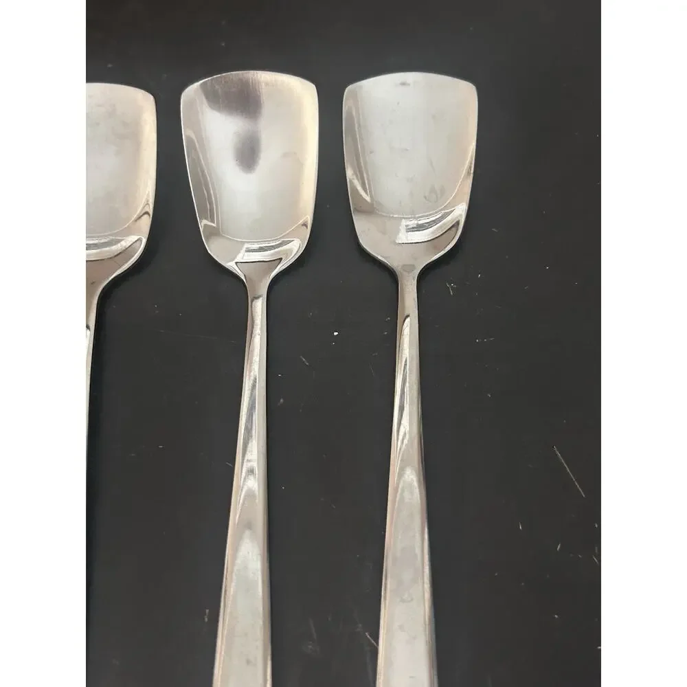 Set of 3 Endurance Stainless China 6” Bouillon Soup Spoons Stainless Steel